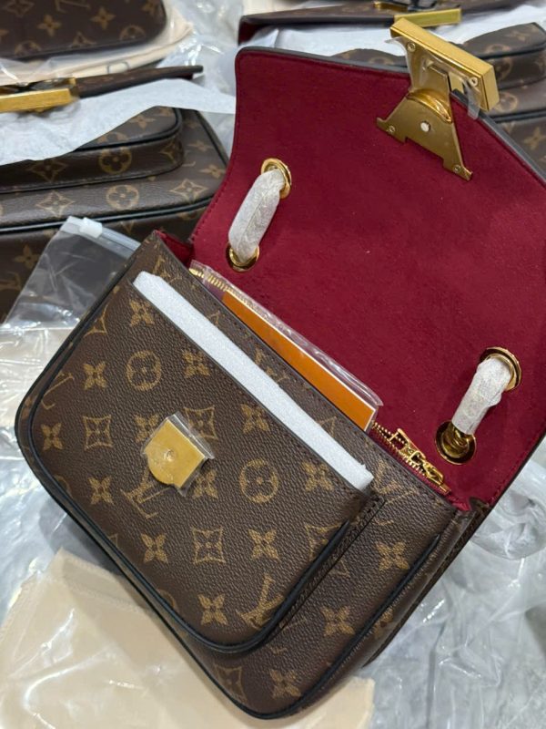 Túi Xách Louis Vuitton LV Passy Like Auth Họa Tiết Monogram Màu Nâu 24x17x12cm (2)