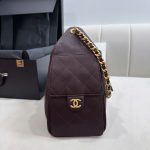 Túi Xách Nữ Chanel Jennie Màu Đỏ Đậm Dáng Hobo Like Auth 26cm (1)