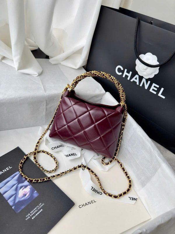 Túi Xách Nữ Chanel Siêu Cấp Màu Đỏ Quai Tết 19cm (2)