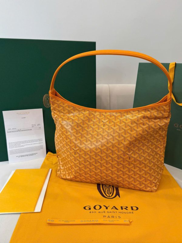 Túi Xách Nữ Goyard Boheme Hobo Rep Cao Cấp Da Bê Màu Vàng 27x43x14cm (2)