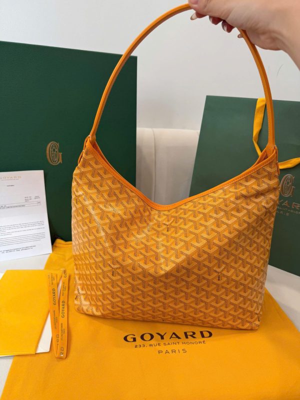 Túi Xách Nữ Goyard Boheme Hobo Rep Cao Cấp Da Bê Màu Vàng 27x43x14cm (2)