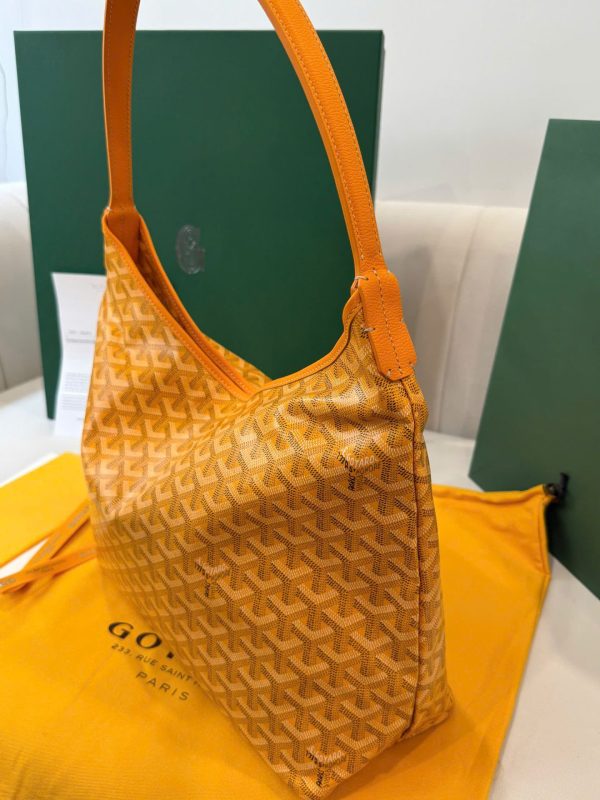 Túi Xách Nữ Goyard Boheme Hobo Rep Cao Cấp Da Bê Màu Vàng 27x43x14cm (2)
