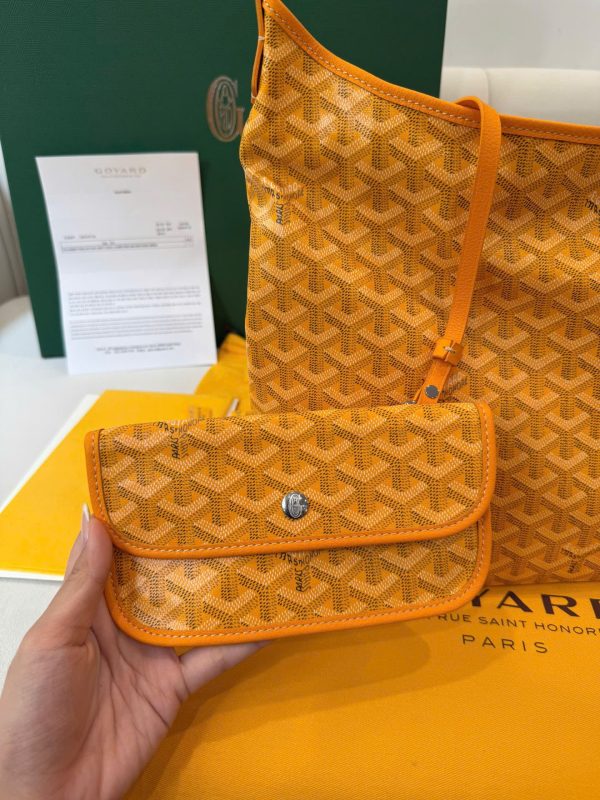 Túi Xách Nữ Goyard Boheme Hobo Rep Cao Cấp Da Bê Màu Vàng 27x43x14cm (2)