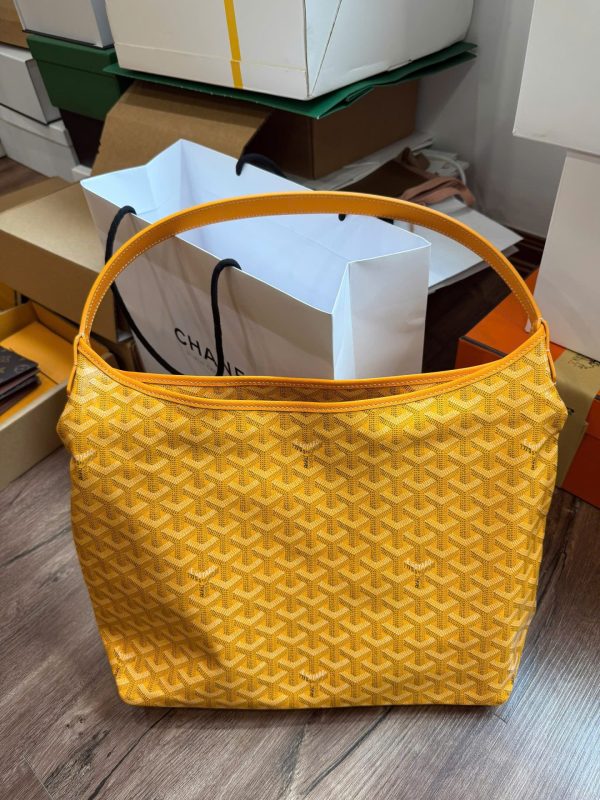 Túi Xách Nữ Goyard Boheme Hobo Rep Cao Cấp Da Bê Màu Vàng 27x43x14cm (2)