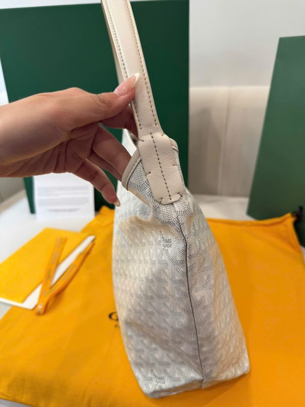 Túi Xách Nữ Goyard Boheme Hobo Replica 11 Da Bê Màu Trắng 27x43x14cm (2)