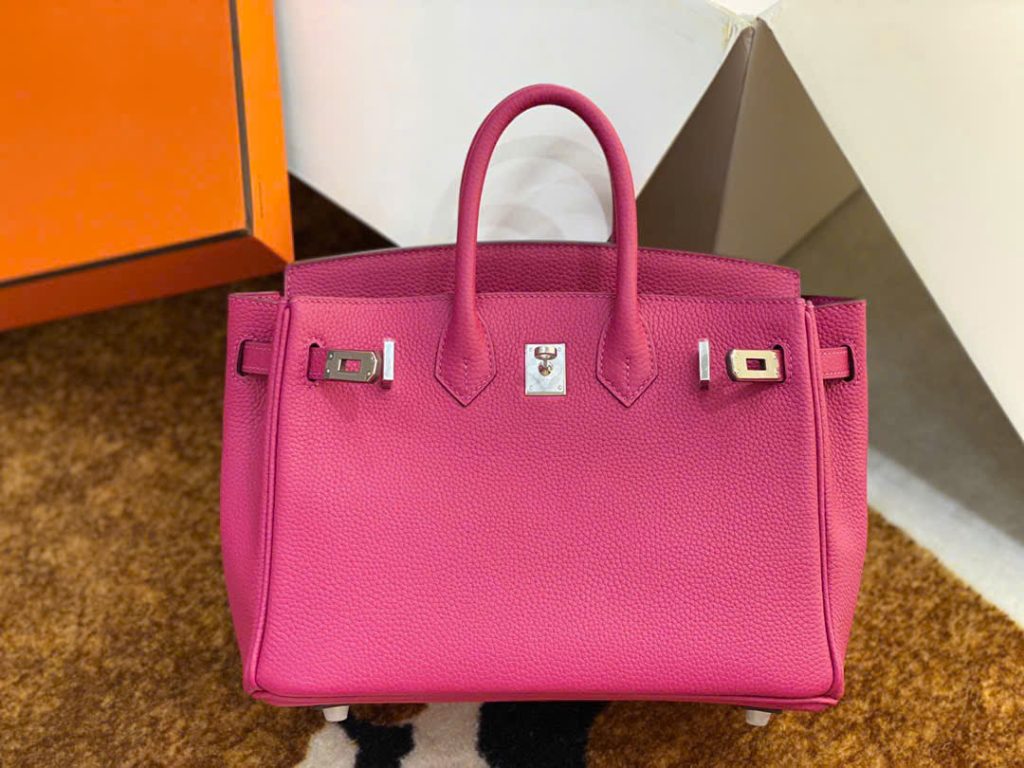 Túi Xách Nữ Hermes Birkin Replica 11 Da Togo Màu Hồng Nhập Khẩu 30cm (2)