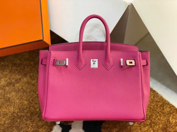 Túi Xách Nữ Hermes Birkin Replica 11 Da Togo Màu Hồng Nhập Khẩu 30cm (2)