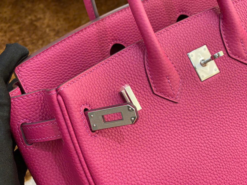 Túi Xách Nữ Hermes Birkin Replica 11 Da Togo Màu Hồng Nhập Khẩu 30cm (2)