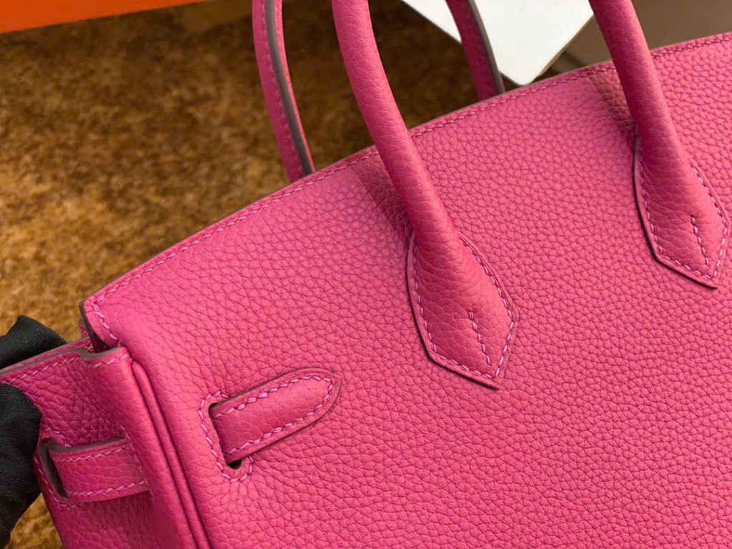 Túi Xách Nữ Hermes Birkin Replica 11 Da Togo Màu Hồng Nhập Khẩu 30cm (2)