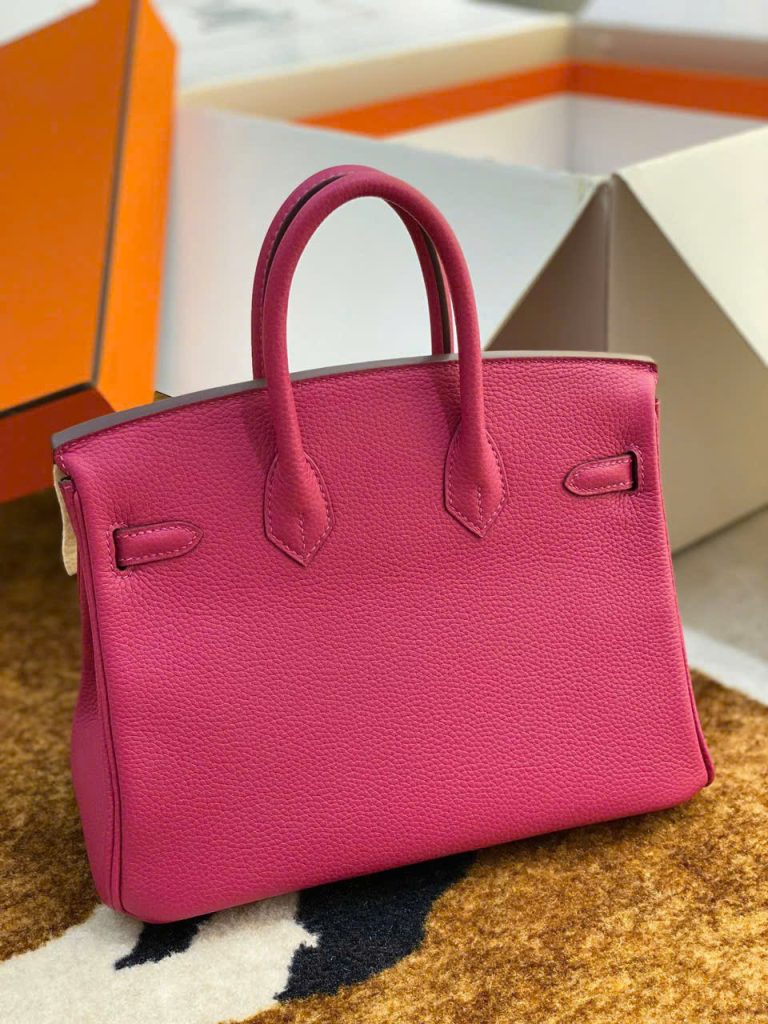 Túi Xách Nữ Hermes Birkin Replica 11 Da Togo Màu Hồng Nhập Khẩu 30cm (2)