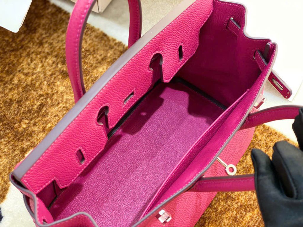 Túi Xách Nữ Hermes Birkin Replica 11 Da Togo Màu Hồng Nhập Khẩu 30cm (2)