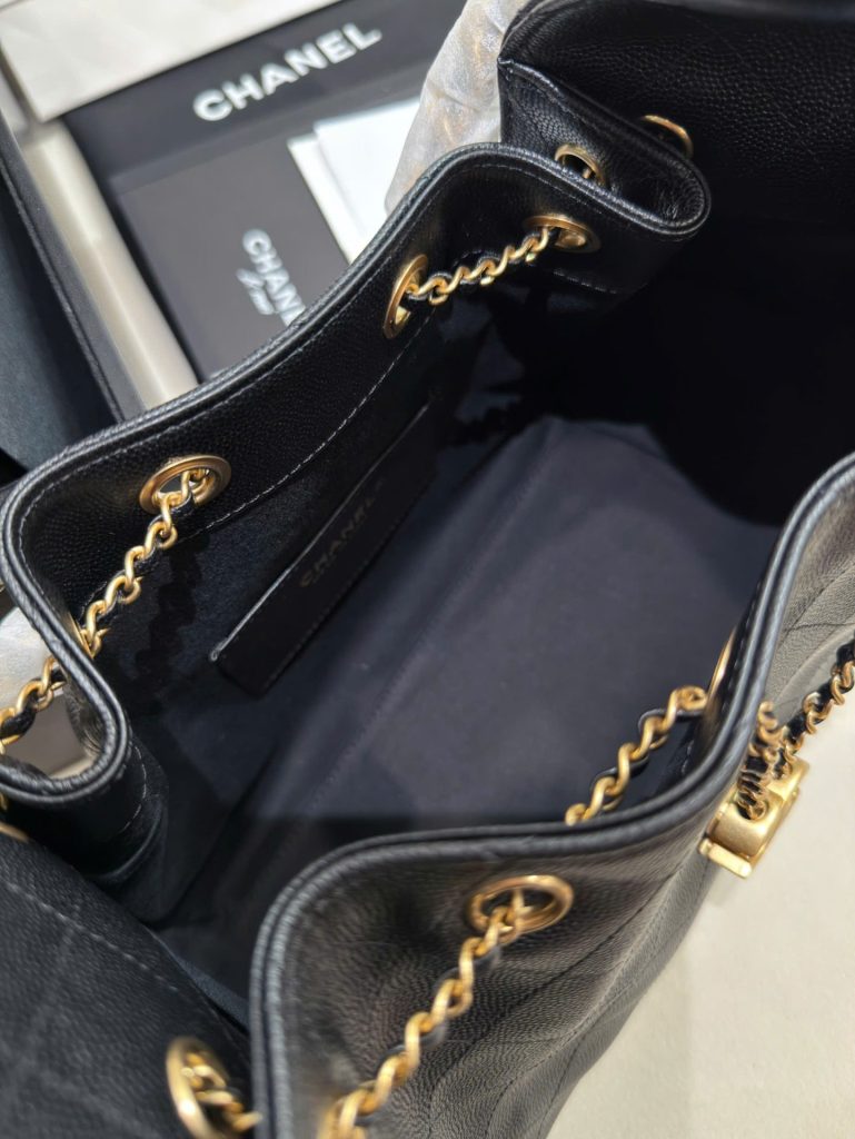 Túi Xách Nữ Siêu Cấp Chanel Jennie Màu Đen Dáng Hobo 26cm (2)
