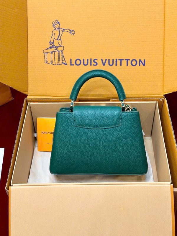 Túi Xách Nữ Siêu Cấp Louis Vuitton LV Capucines Màu Xanh Lá Cây 27cm (2)