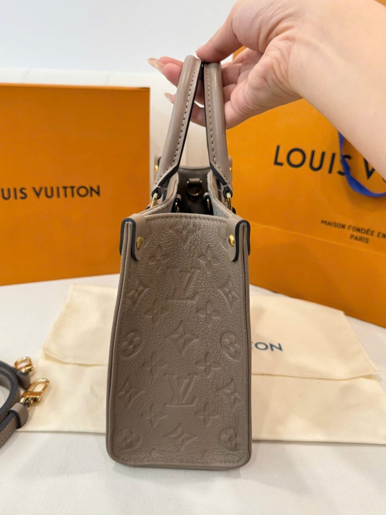 Túi Xách louis Vuitton OnTheGo MM Siêu Cấp Da Bò Màu Xám Tourterelle 35x27x14cm (2)