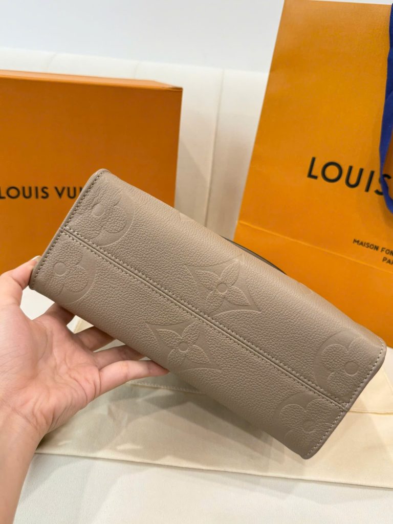 Túi Xách louis Vuitton OnTheGo MM Siêu Cấp Da Bò Màu Xám Tourterelle 35x27x14cm (2)