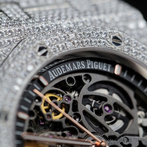 Đồng Hồ Audemars Piguet Royal Oak 15407 Chế Tác Đính Full Kim Cương Moissanite 41mm (2)