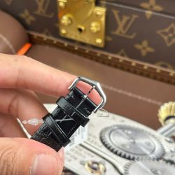 Đồng Hồ Cartier Santos Dumont Extra-Large Model Replica 11 Demi Vàng Hồng Dây Da Xưởng F1 46,6x33,9mm (2)