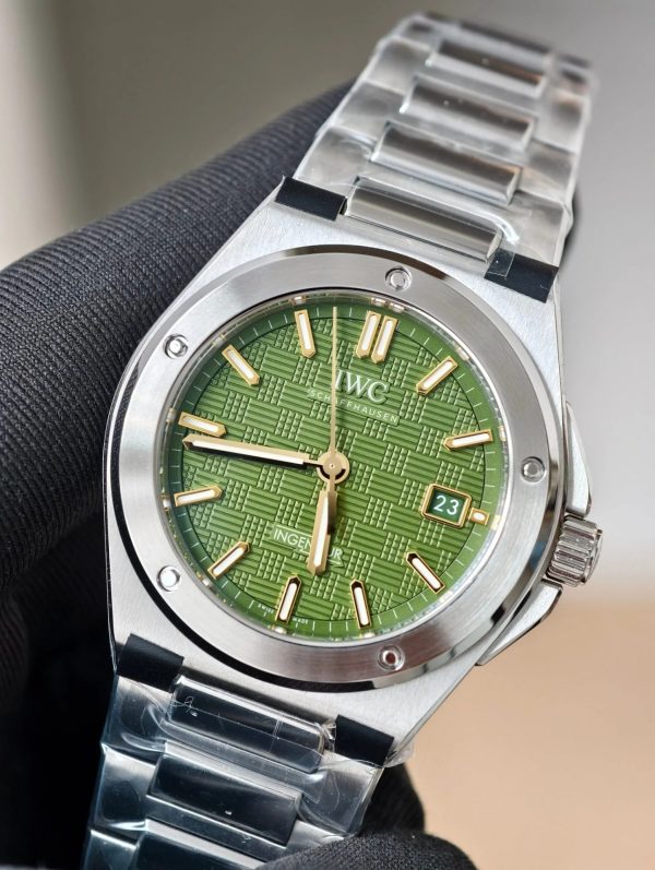 Đồng Hồ IWC Ingenieur Replica 11 Mặt Xanh Lá Cây Máy Thuỵ Sỹ Nhà Máy V7 40mm (5)