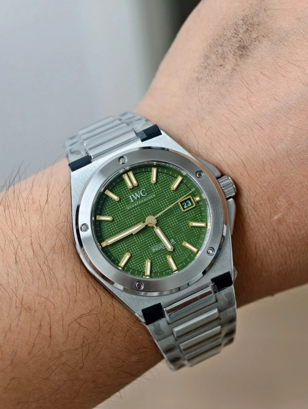 Đồng Hồ IWC Ingenieur Replica 11 Mặt Xanh Lá Cây Máy Thuỵ Sỹ Nhà Máy V7 40mm (5)