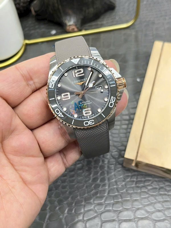 Đồng Hồ Longines HydroConquest Replica 11 Nam Mặt Số Xám Dây Cao Su Xưởng AF 43mm (1)