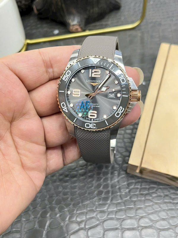 Đồng Hồ Longines HydroConquest Replica 11 Nam Mặt Số Xám Dây Cao Su Xưởng AF 43mm (1)