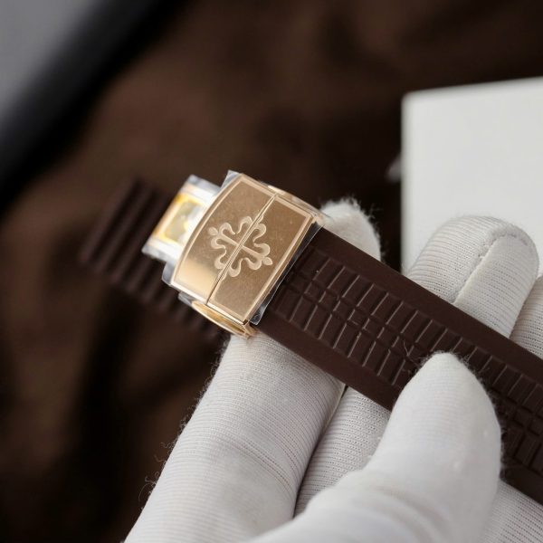 Đồng Hồ Patek Philippe Aquanaut 5164R Replica 11 Mặt Nâu Dây Cao Su Xưởng PPF 40 (2)