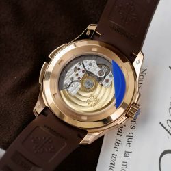 Đồng Hồ Patek Philippe Aquanaut 5164R Replica 11 Mặt Nâu Dây Cao Su Xưởng PPF 40 (2)
