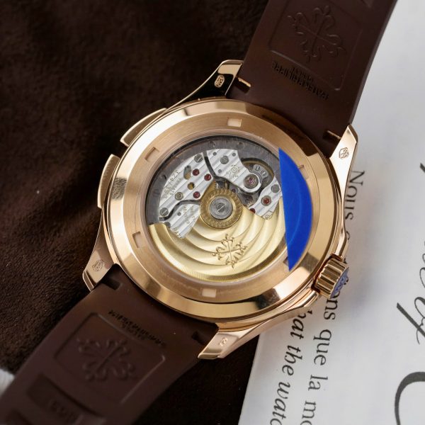 Đồng Hồ Patek Philippe Aquanaut 5164R Replica 11 Mặt Nâu Dây Cao Su Xưởng PPF 40 (2)