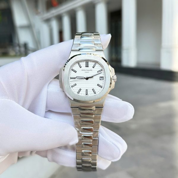 Đồng Hồ Patek Philippe Nautilus 5711 Chế Tác Mặt Trắng Máy Khắc Nhà Máy BBF 40mm (2)