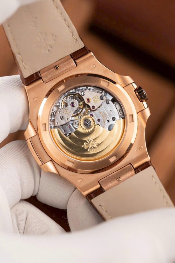 Đồng Hồ Patek Philippe Nautilus 5711R Chế Tác Mặt Xám Dây Da Máy Khắc Xưởng BBF 40mm (2)