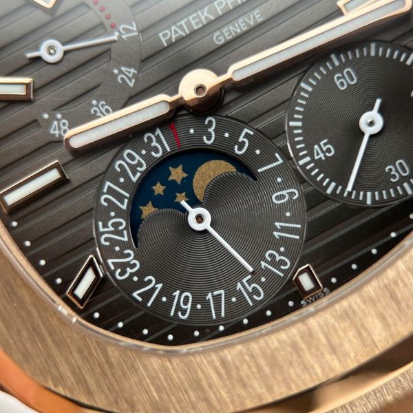 Đồng Hồ Patek Philippe Nautilus 5712R Chế Tác Mặt Xám Dây Da Lõi Máy Khắc Xưởng PPF 40mm (2)