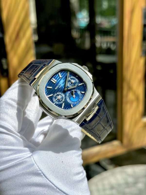 Đồng Hồ Patek Philippe Nautilus 5740G Rep 11 Cao Cấp Nhất Mặt Xanh Blue Xưởng TWS 40mm (7)