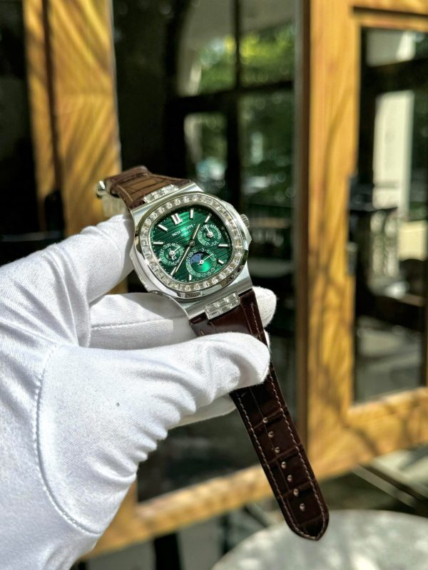 Đồng Hồ Patek Philippe Nautilus 5740G Rep 11 Cao Cấp Nhất Mặt Xanh Lá Xưởng TWS 40mm (9)