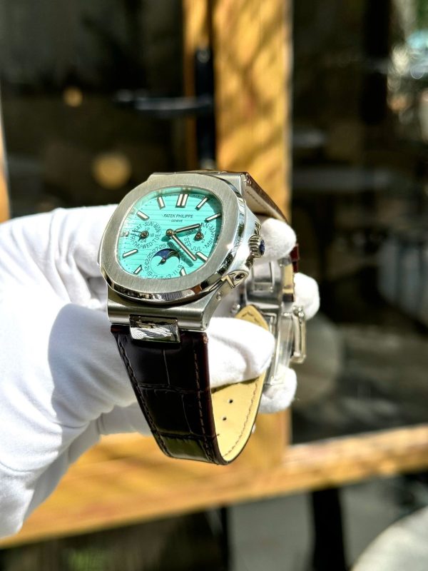 Đồng Hồ Patek Philippe Nautilus 5740G Rep 11 Cao Cấp Nhất Mặt Xanh Tiffany Xưởng TWS 40mm (8)