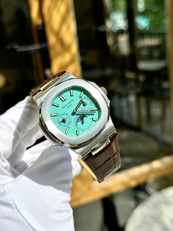 Đồng Hồ Patek Philippe Nautilus 5740G Rep 11 Cao Cấp Nhất Mặt Xanh Tiffany Xưởng TWS 40mm (8)