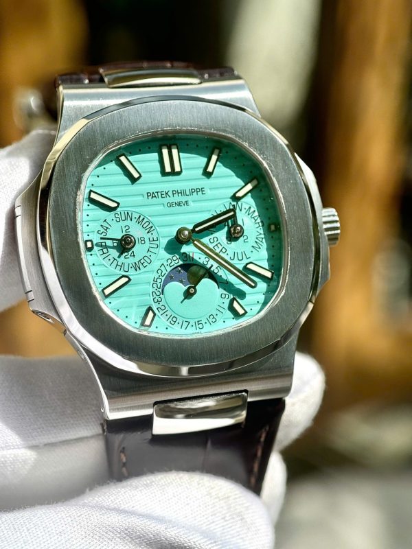 Đồng Hồ Patek Philippe Nautilus 5740G Rep 11 Cao Cấp Nhất Mặt Xanh Tiffany Xưởng TWS 40mm (8)