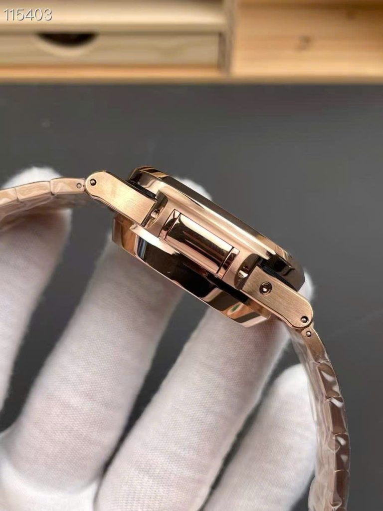 Đồng Hồ Patek Philippe Replica 11 Nautilus 5990 Mặt Xanh Dương Mạ Vàng Hồng 40 (1)