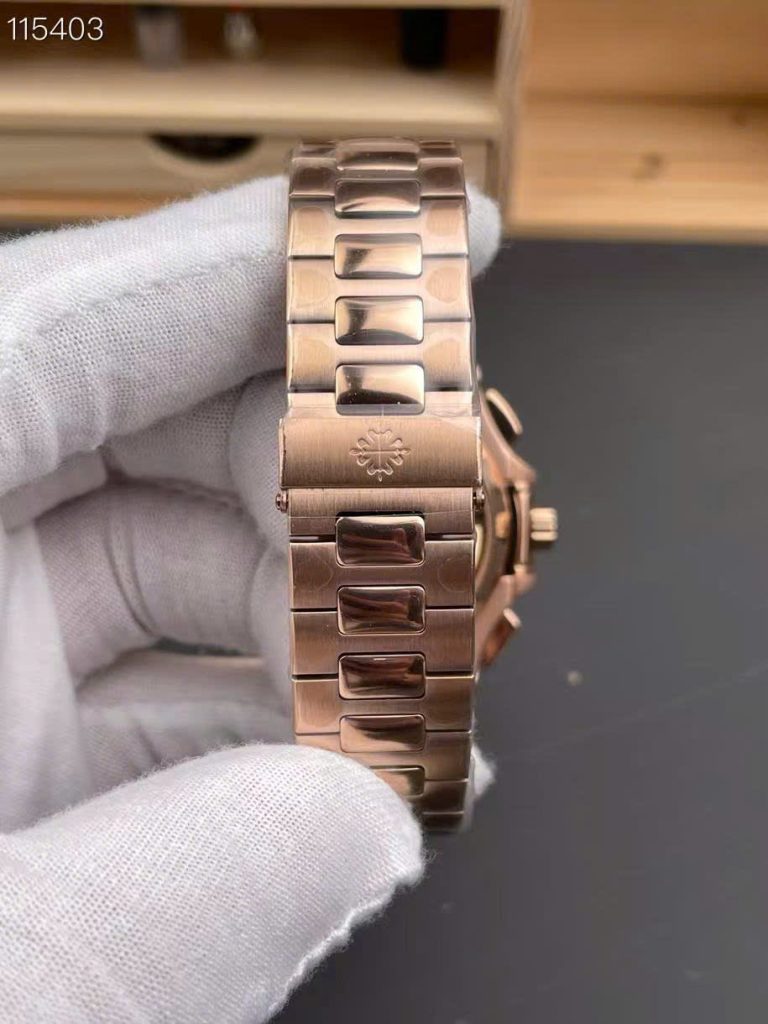 Đồng Hồ Patek Philippe Replica 11 Nautilus 5990 Mặt Xanh Dương Mạ Vàng Hồng 40 (1)