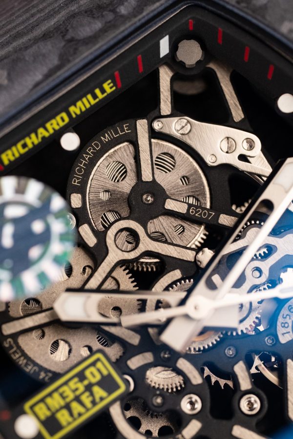 Đồng Hồ Richard Mille Chế Tác RM35-01 Rafael Nadal Màu Đỏ Vỏ Carbon NTPT Xưởng ZF 49,9x43mm (2)