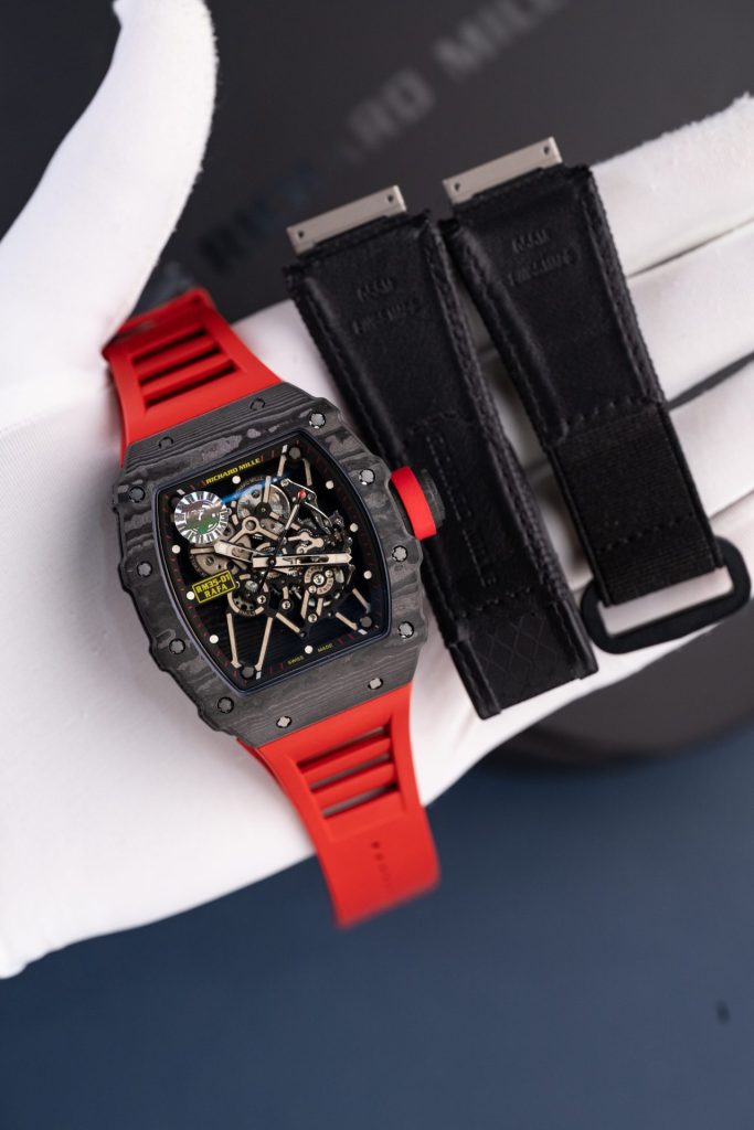 Đồng Hồ Richard Mille Chế Tác RM35-01 Rafael Nadal Màu Đỏ Vỏ Carbon NTPT Xưởng ZF 49,9x43mm (2)