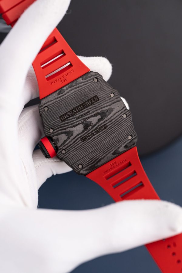 Đồng Hồ Richard Mille Chế Tác RM35-01 Rafael Nadal Màu Đỏ Vỏ Carbon NTPT Xưởng ZF 49,9x43mm (2)
