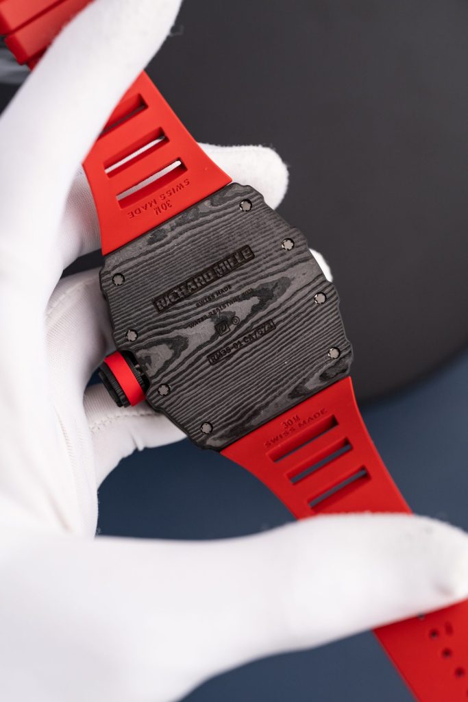 Đồng Hồ Richard Mille Chế Tác RM35-01 Rafael Nadal Màu Đỏ Vỏ Carbon NTPT Xưởng ZF 49,9x43mm (2)