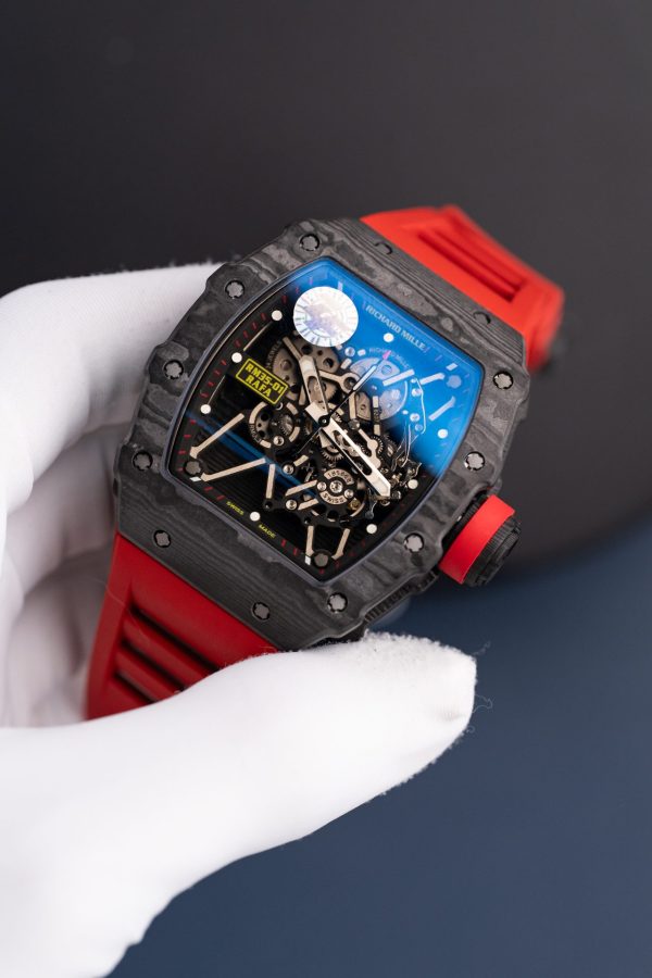 Đồng Hồ Richard Mille Chế Tác RM35-01 Rafael Nadal Màu Đỏ Vỏ Carbon NTPT Xưởng ZF 49,9x43mm (2)
