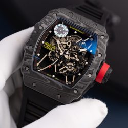 Đồng Hồ Richard Mille Chế Tác RM35-01 Rafael Nadal Vỏ Carbon NTPT Màu Đen Xưởng ZF 49,9x43mm (2)