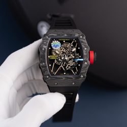 Đồng Hồ Richard Mille Chế Tác RM35-01 Rafael Nadal Vỏ Carbon NTPT Màu Đen Xưởng ZF 49,9x43mm (2)
