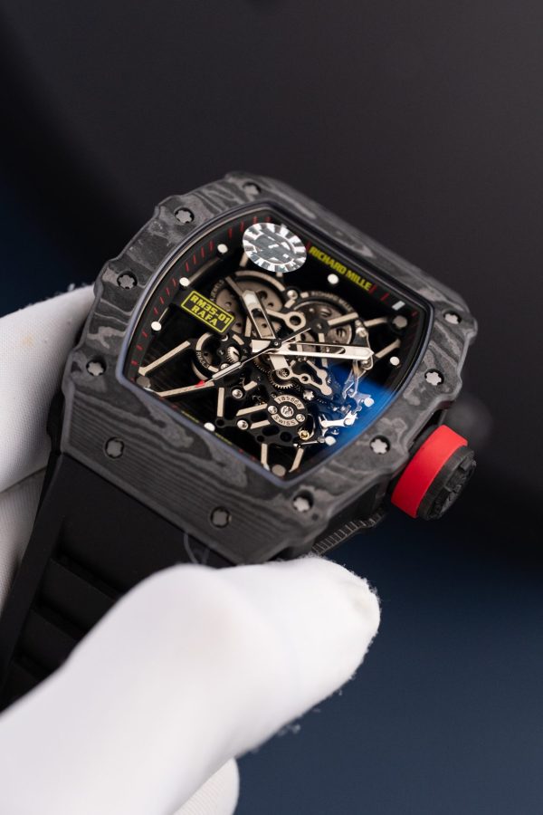 Đồng Hồ Richard Mille Chế Tác RM35-01 Rafael Nadal Vỏ Carbon NTPT Màu Đen Xưởng ZF 49,9x43mm (2)