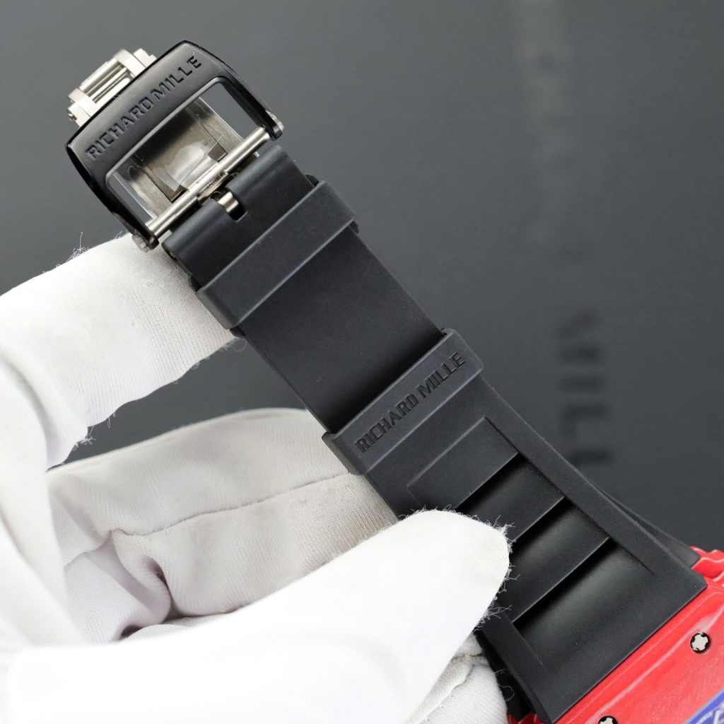 Đồng Hồ Richard Mille RM35-02 Replica 11 Vỏ Carbon Đỏ Dây Cao Su Đen 45mm (2)