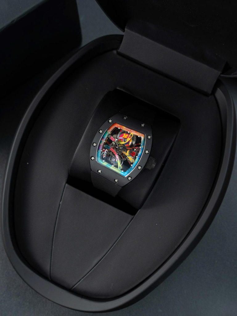 Đồng Hồ Richard Mille RM68-01 Cyril Kongo Replica 11 Vỏ Gốm Đen Dây Cao Su 45mm (2)