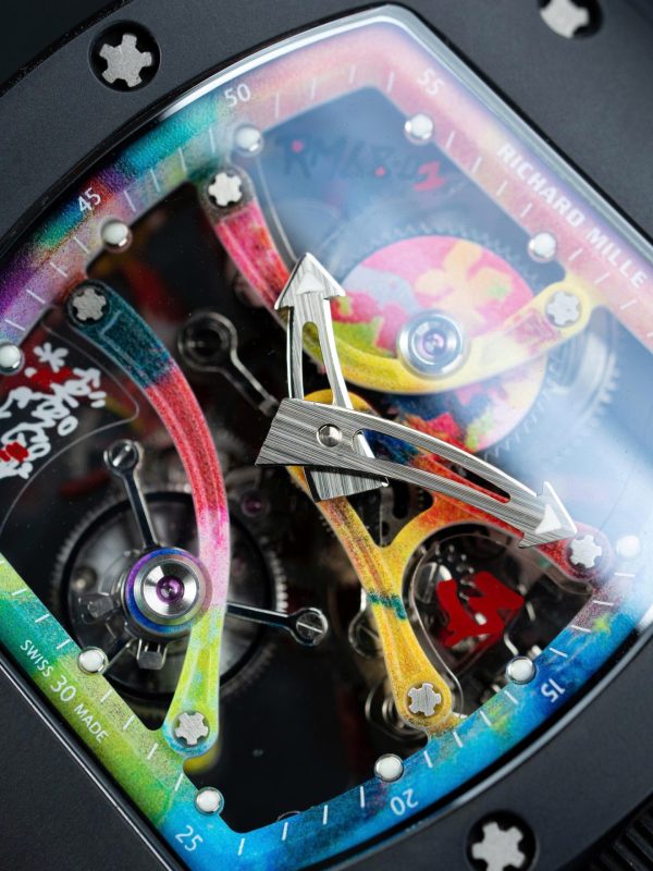 Đồng Hồ Richard Mille RM68-01 Cyril Kongo Replica 11 Vỏ Gốm Đen Dây Cao Su 45mm (2)