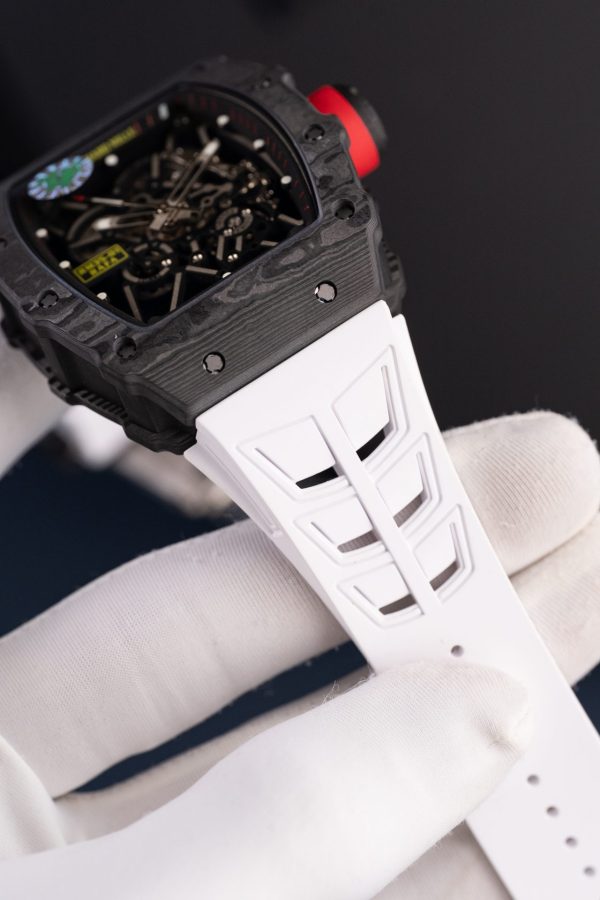 Đồng Hồ Richard Mille Rep 11 RM35-01 Rafael Nadal Vỏ Carbon NTPT Dây Cao Su Trắng Xưởng ZF 49,9x43mm (2)
